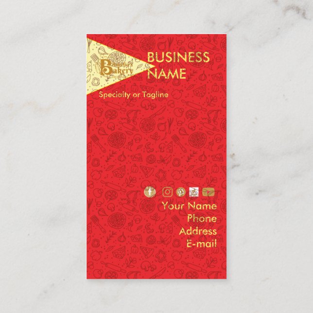 Pizza is the best business card visitkort (Baksida)