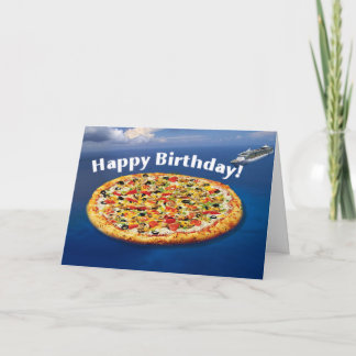 Pizza Island-födelsedagskort Kort
