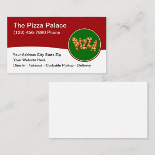 Pizza Italia Cuisineet Restaurant Modern Visitkort