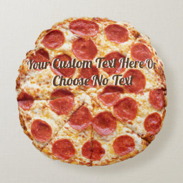 Pizza Italia Food Pepperoni Cheese | ANPASSNINGSBA Rund Kudde