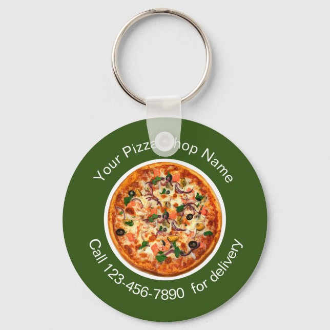 Pizza Italias Restaurant Promoción Keychains Nyckelring (Framsida)