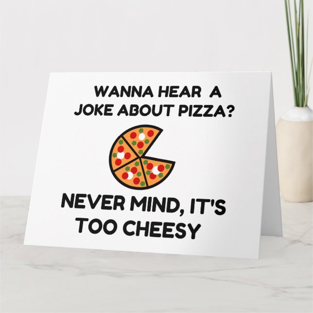 Pizza Joke Tack Kort (Framsida)