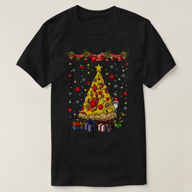 Pizza jul Pizza Julgran T Shirt (Design framsida)