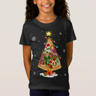 Pizza Julgran Ljus Julafton Manar Boys Kids Cru T Shirt