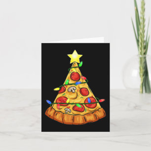 Pizza Julgran Ljus Roligt Boys Kids Julafton Kort