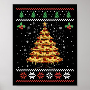 Pizza Julgran Ugly jul Sweater Julafton F Poster