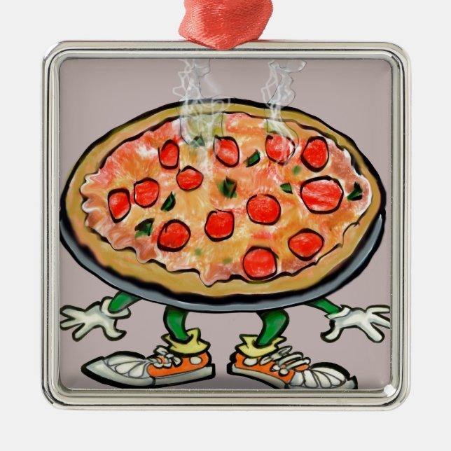 Pizza Julgransprydnad Metall (Framsidan)
