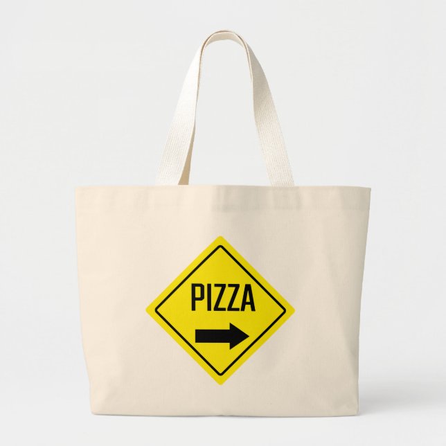 Pizza Jumbo Tote Bag Jumbo Tygkasse (Framsidan)