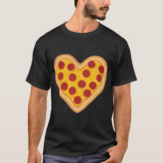 Pizza Kärlek Heart Pepperoni Slice for Pizza Älska T Shirt
