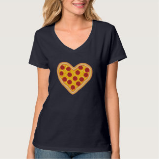 Pizza Kärlek Heart Pepperoni Slice for Pizza Älska T Shirt