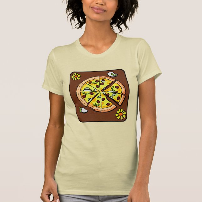 Pizza Kärlek T Shirt (Framsida)