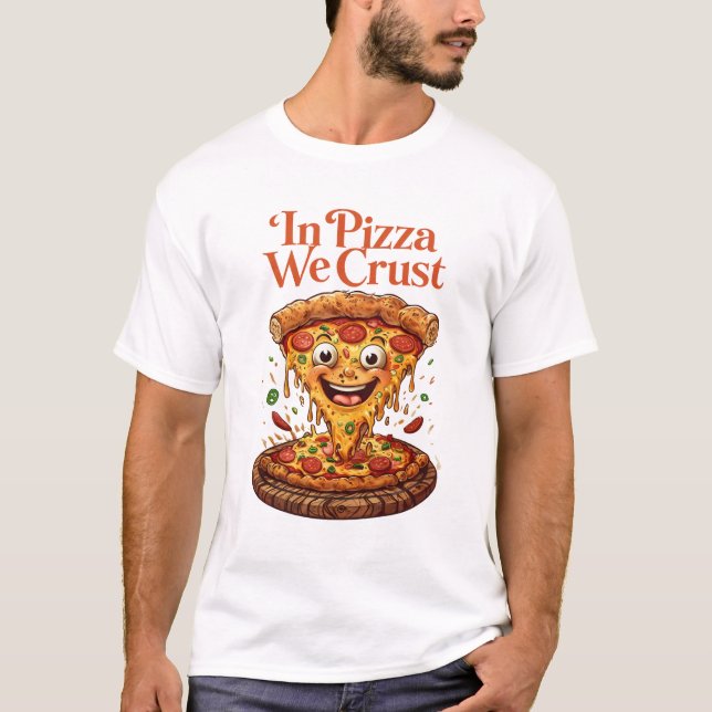 Pizza Kärlek T Shirt (Framsida)