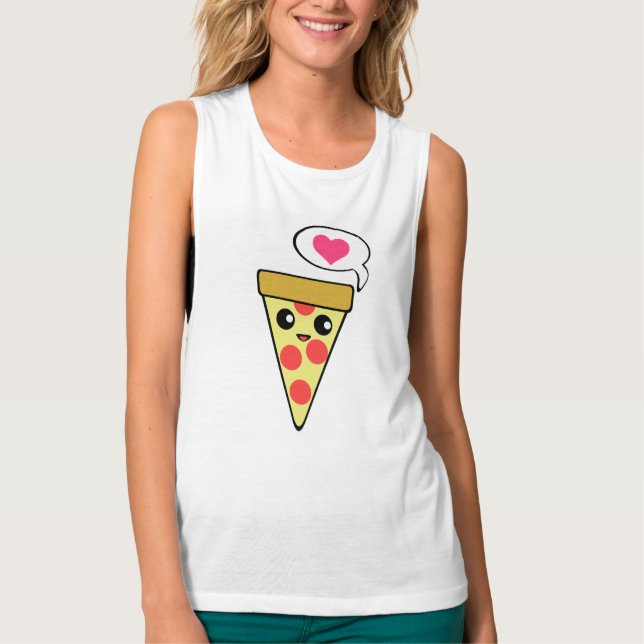 Pizza Kärlek Tee Shirt (Framsida)