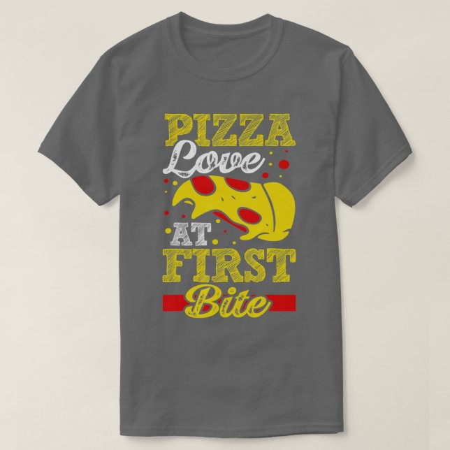 Pizza Kärlek vid första Bitan T Shirt (Design framsida)