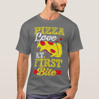 Pizza Kärlek vid första Bitan T Shirt