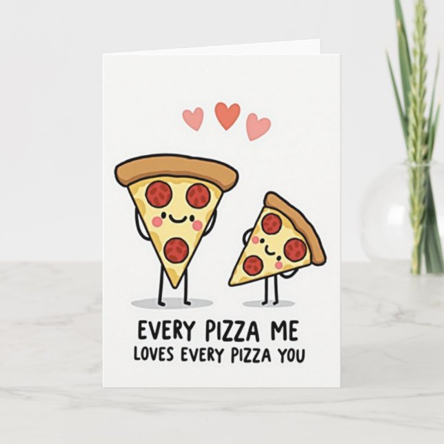 Pizza kärlekskort kort (Framsida)