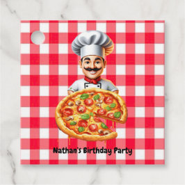 Pizza Kids Födelsedagsfest Tack Gåvor Etiketter