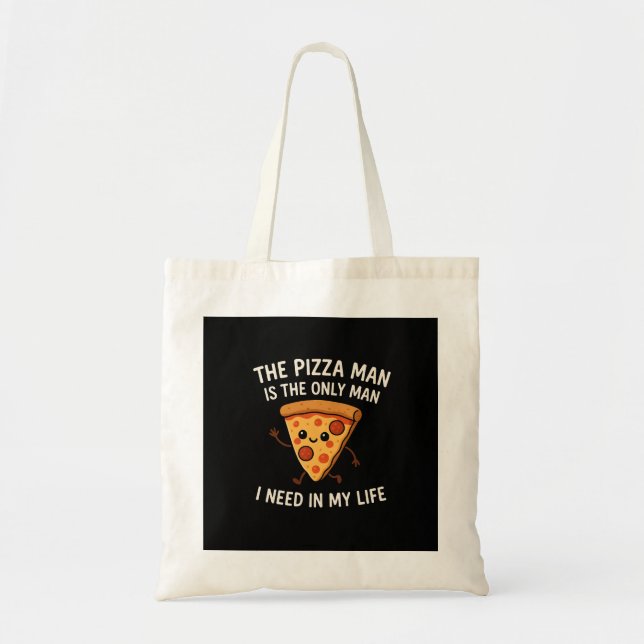 Pizza Killen Är Den Enda Killen Toteväska   Tygkasse (Framsidan)