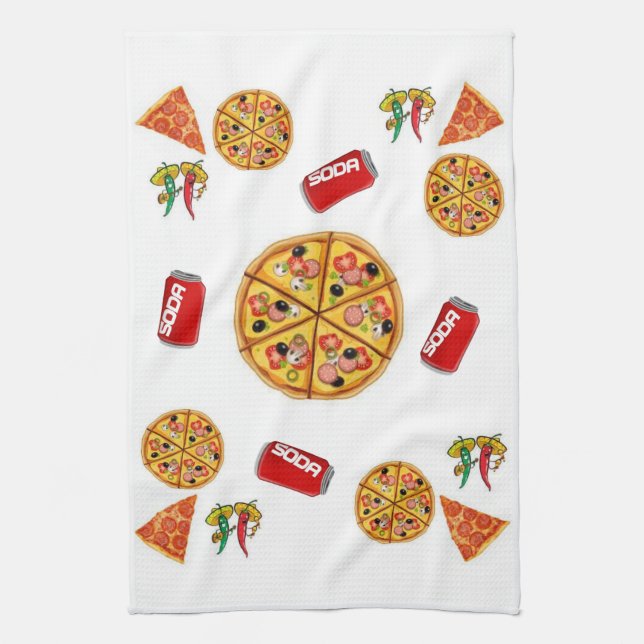 Pizza Kitchen Hand Towel Kökshandduk (Vertikal)