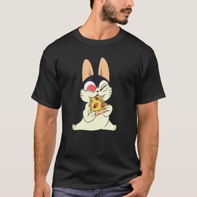 Pizza Kitten Cute Funny Cat Kattunge Pizza Älskare T Shirt (Framsida)