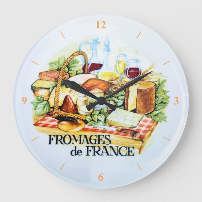 Pizza klocka. Fromages De France Stor Klocka (Framsida)
