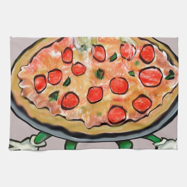 Pizza Kökshandduk (Horisontell)
