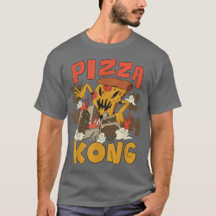 Pizza Kong Coola Roligt Kaiju Retro Tecknad Art T Shirt