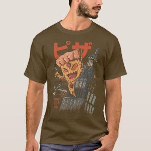 Pizza Kong Kaiju Monsters Fast Food Japansk Art T Shirt