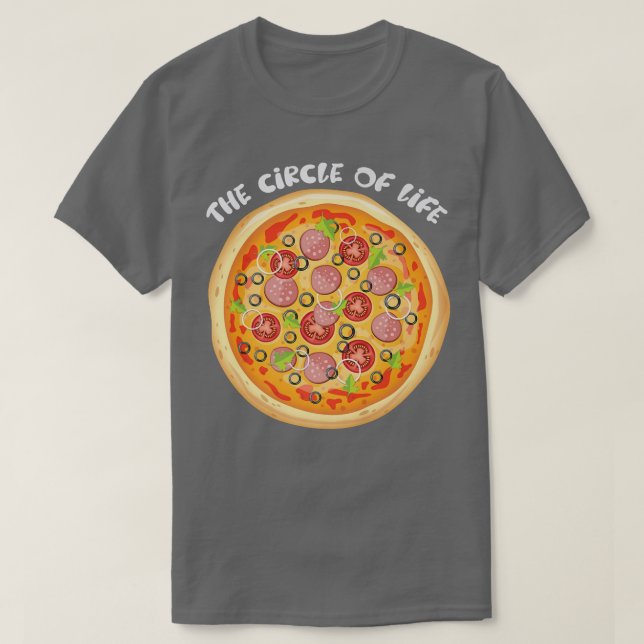 Pizza kretsen Life Pizza Älskare Funny Foodie T Shirt (Design framsida)