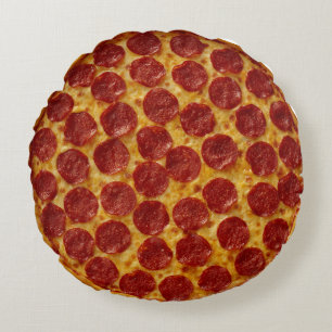 Pizza kudder för segern rund kudde