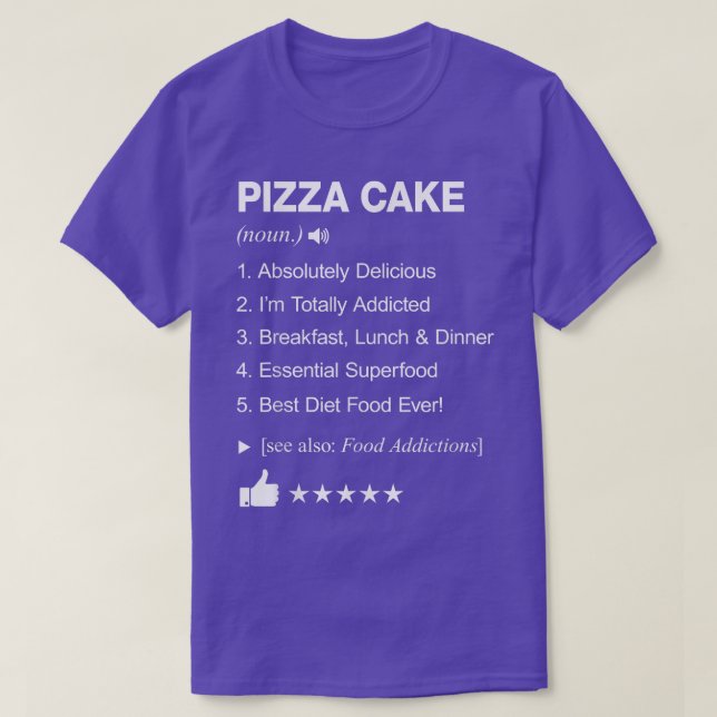 Pizza-kummeldefinition: Funny T Shirt (Design framsida)