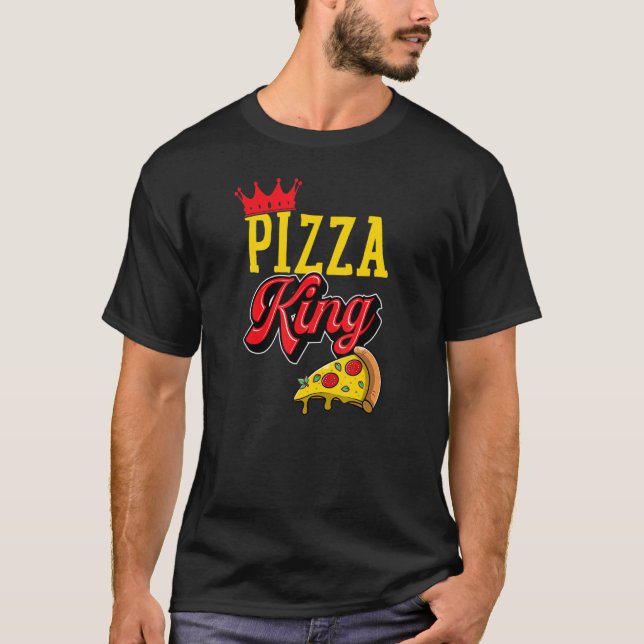 Pizza Kung Cheese Pizza Krona T Shirt (Framsida)