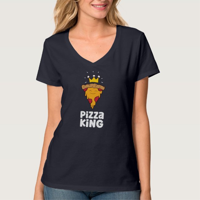 Pizza Kung Kärlek Pizzas T Shirt (Framsida)