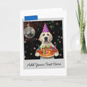 Pizza Labrador Retriever Hund Funny Card Kort