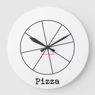 Pizza Large Clock Stor Klocka