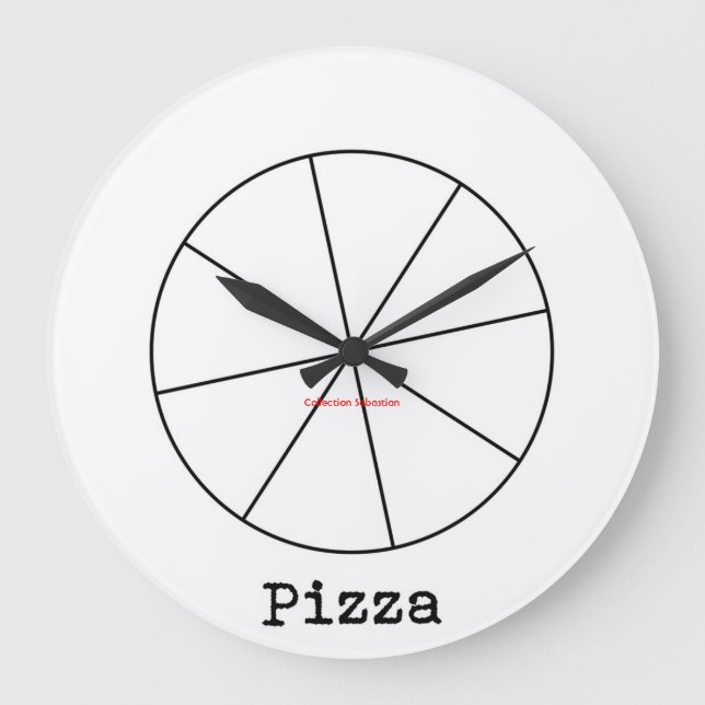 Pizza Large Clock Stor Klocka (Framsida)