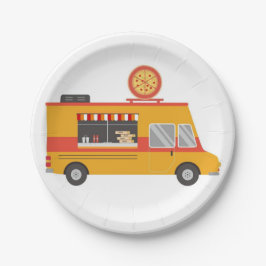 Pizza Lastbil Papper Plate