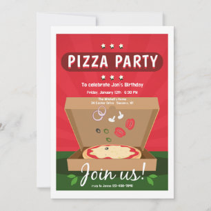 Pizza leverans inbjudningar