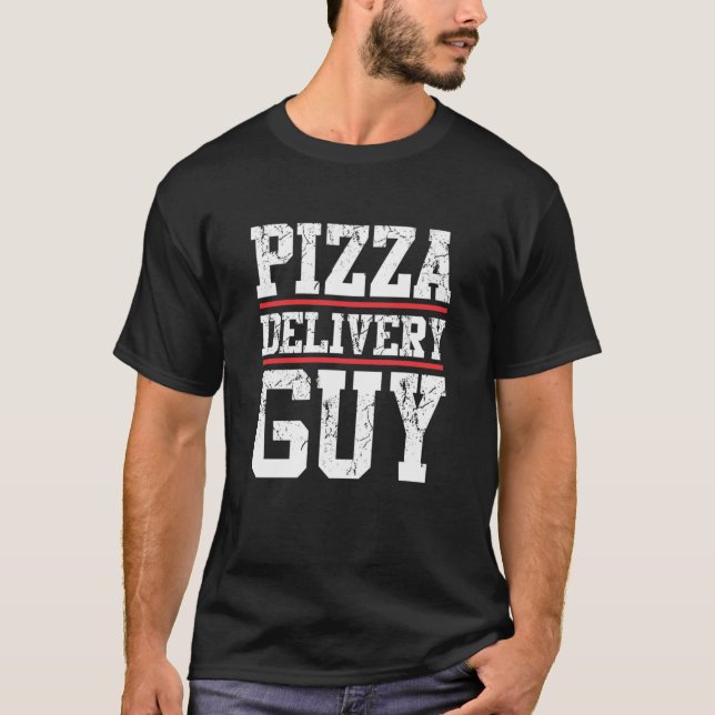 Pizza-leveranskille som matchar pizzakostymen för  t shirt (Framsida)