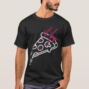 Pizza Line Art Breast Cancer Awareness Ribbon Hope T Shirt