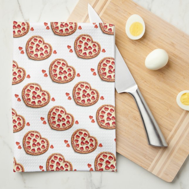 Pizza Lover Pattern  Kökshandduk (Vikt i Fjärdedel)