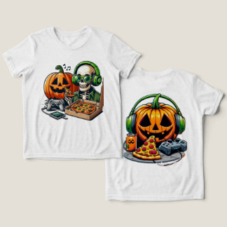 Pizza-Loving Skeleton: Spelande, Cheese Overload T Shirt
