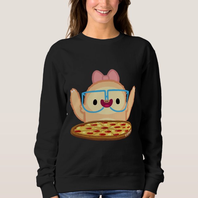 Pizza Loving Sloth T Shirt (Framsida)