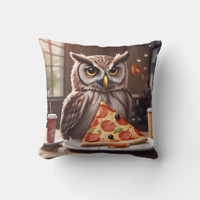Pizza-Loving Uggla i Cafe Kudde (Framsida)