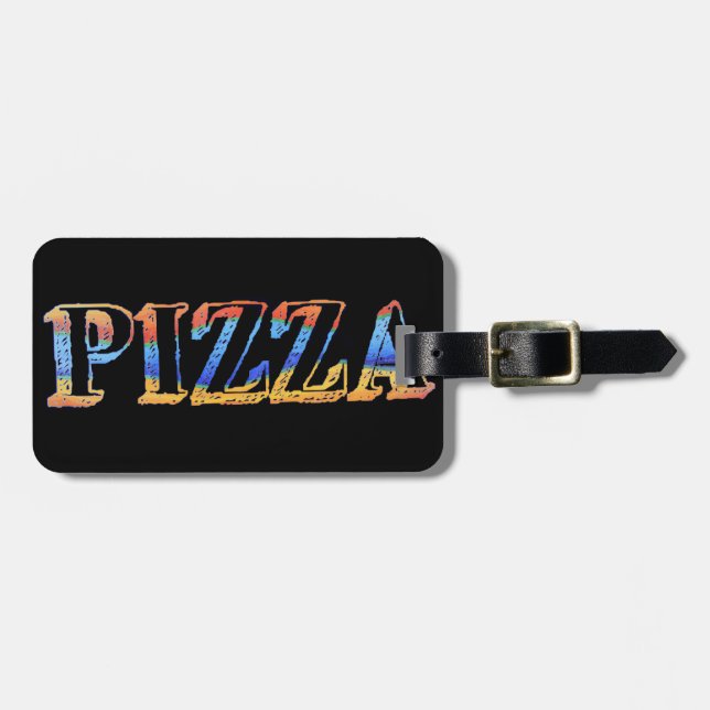 Pizza Luggage Tag Bagagebricka (Horisontell Framsida)