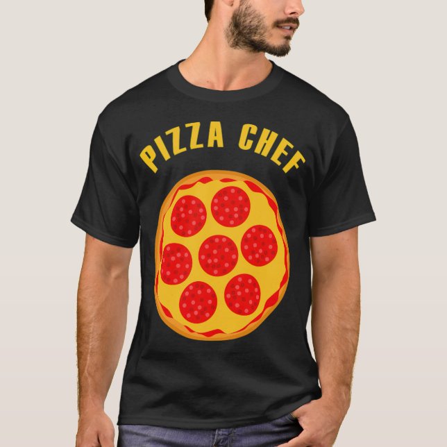 Pizza lustig kokoshatt t shirt (Framsida)