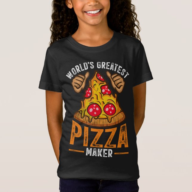Pizza Maker Baker Världsmästare Pizza Maker T Shirt (Framsida)
