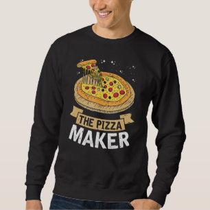 Pizza Maker Fast Food Cheese Crust Kärlek Lång Ärmad Tröja