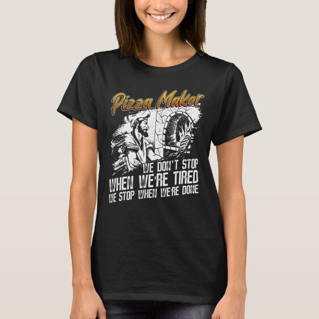 Pizza maker och Pizza baker expert T Shirt (Framsida)