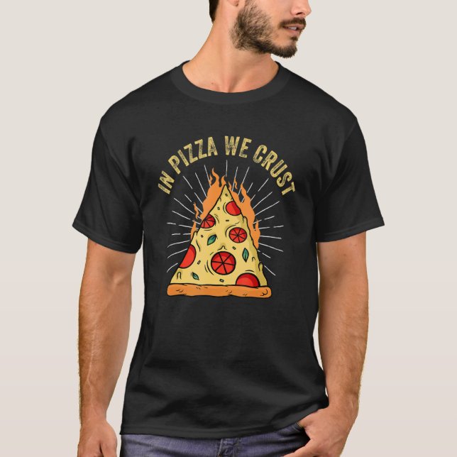 Pizza makerie oven pizza cutter skapar sats t shirt (Framsida)